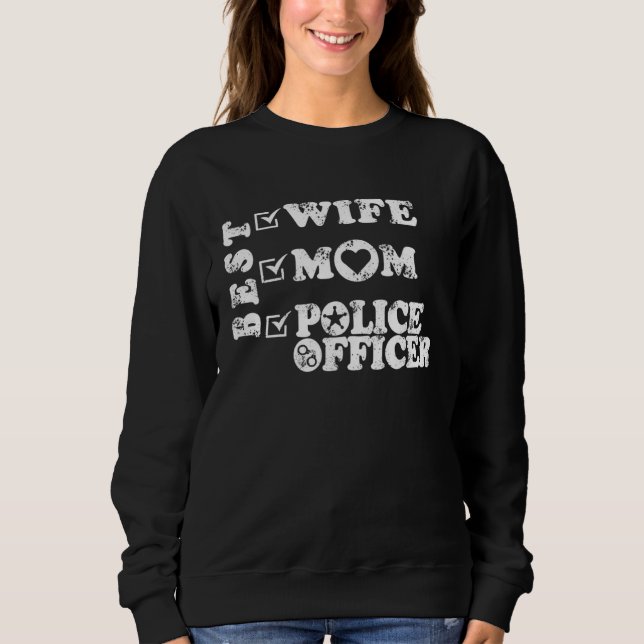Moletom Best Wife Mom Police officer Law enforcement (Frente)