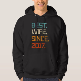Moletom Best Wife Since 2017 6th Wedding Anniversary For W