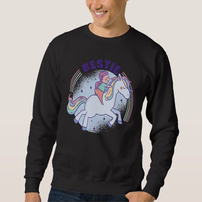 Moletom Bestie Graphic Horse Lover Equestrian Rider Horses (Frente)