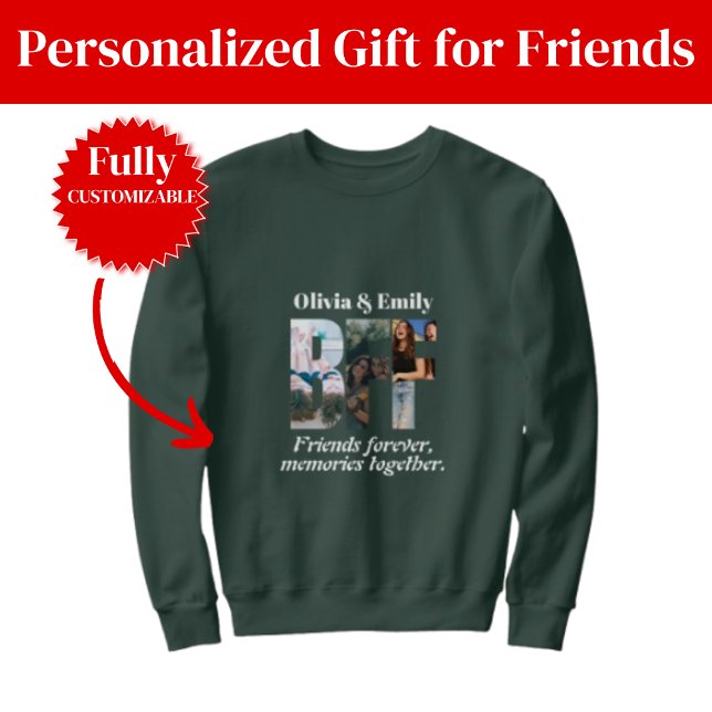 Moletom BFF Photo Sweatshirt – Personalized Gift (BFF Photo Sweatshirt – Personalized Gift
)