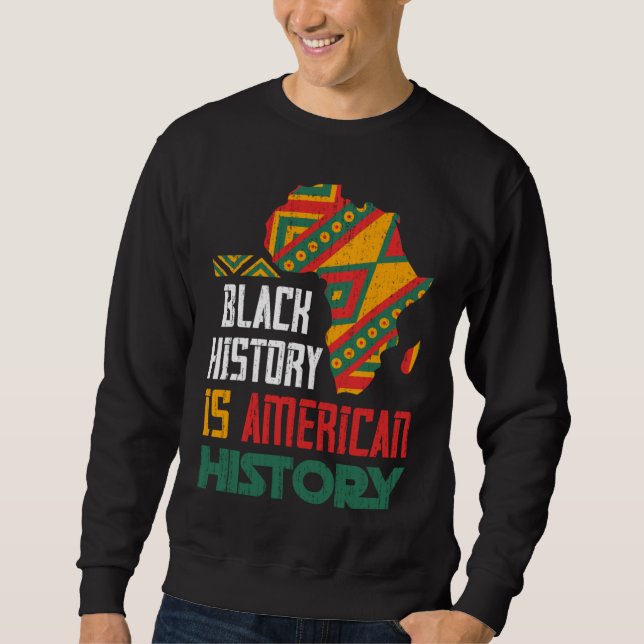 Moletom BHM Black Americanos Orgulhosos Afro-Americanos H (Frente)