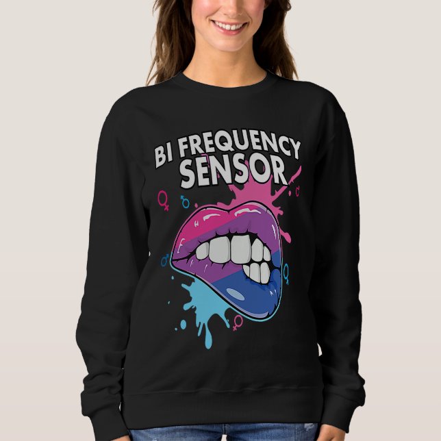 Moletom Bi Frequency Sensor Bisexual Rainbow Pride Bisexua (Frente)