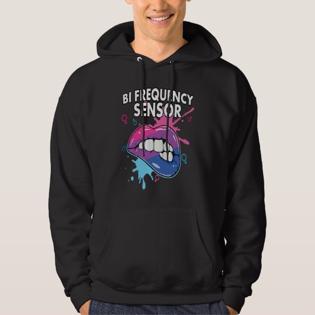Moletom Bi Frequency Sensor Bisexual Rainbow Pride Bisexua (Frente)