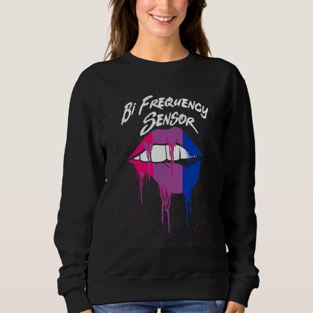 Moletom Bi Frequency Sensor Bissexual Pun Bi Pride Piada L (Frente)