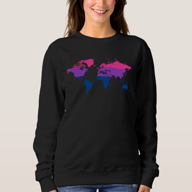 Moletom Bi Pride Globe Love Bisexual Flag (Frente)