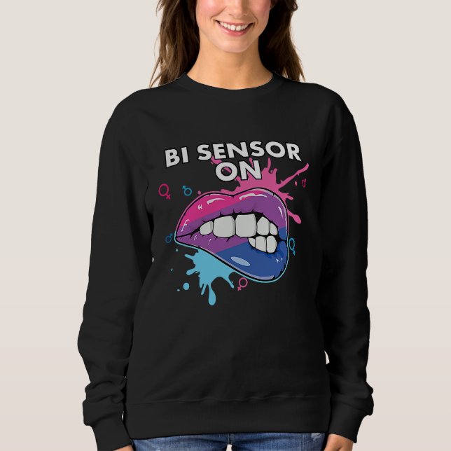 Moletom Bi Sensor On Bisexual Rainbow Pride Bisexuality LG (Frente)