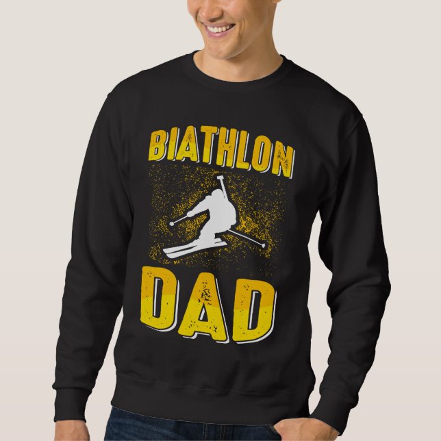 Moletom Biathlon Dad  Winter Sports Biathlete Father Mount (Frente)