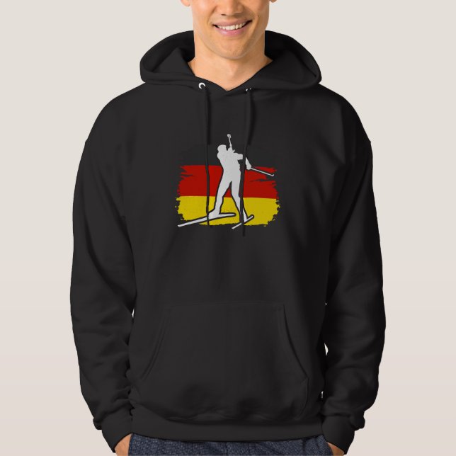 Moletom Biathlon Germany winter biathlete skier mountain (Frente)