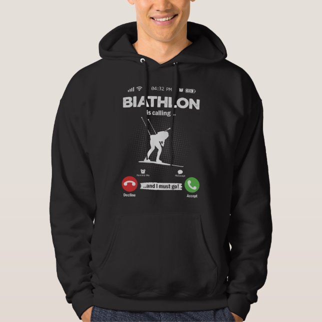Moletom Biathlon Is Calling I Must Go Ski Hobby Biathlon (Frente)