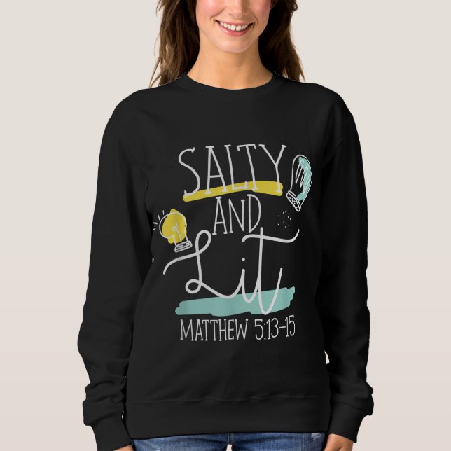 Moletom Bíblia Cristã Verse Salty E Mateus 513-15 (Frente)