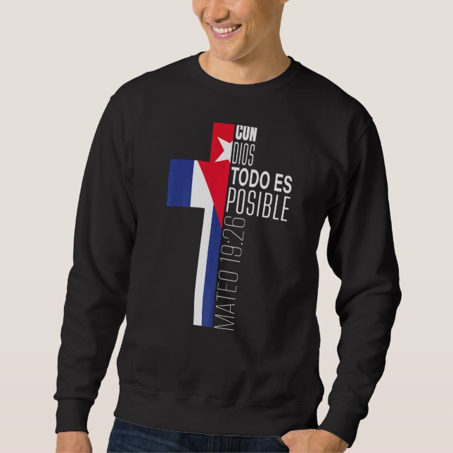 Moletom Bíblia Religiosa Espanhola Cristã Versa Fl Cubano (Frente)