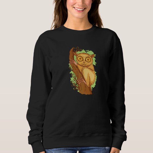 Moletom Bicho-Tarsier Gelado Com Macaco-Tarsier-Olhos-Giga (Frente)