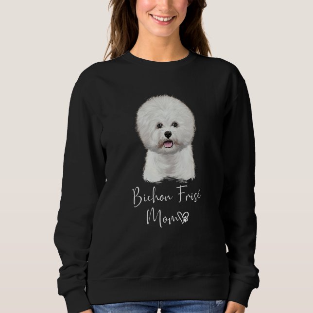 Moletom Bichon Frisé Mãe Cute Puppy Dog Proprietário Bicho (Frente)