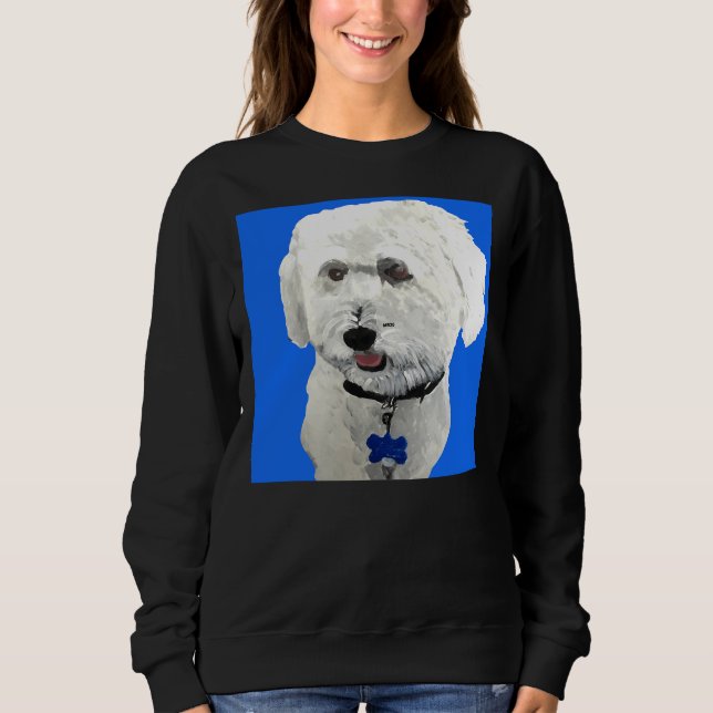 Moletom Bichon Poodle Blue (Frente)