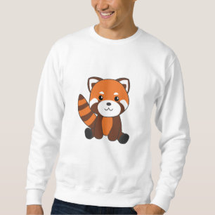 Moletom Bichos De Panda Vermelha Para Crianças Kawaii