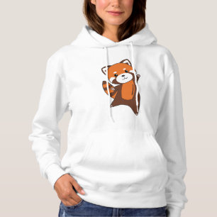 Moletom Bichos De Panda Vermelha Para Crianças Kawaii