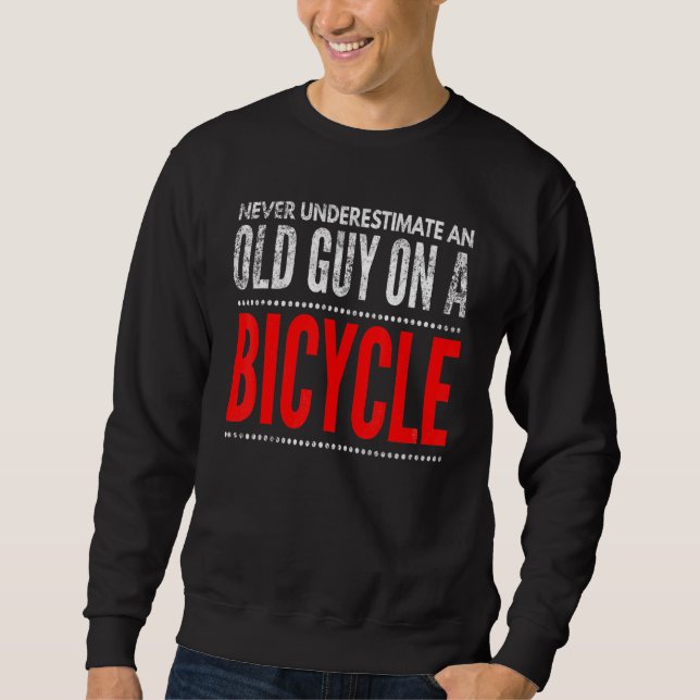 Moletom Bicicleta Bloqueada Nunca Subestime Um Velho Em Um (Frente)
