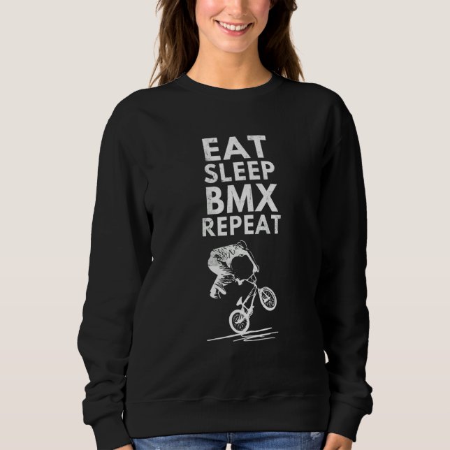 Moletom Bicicleta de Bicicleta Freestyle Rider Eat Sleep B (Frente)