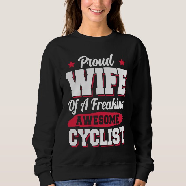 Moletom Bicycle Bicyclist Bicycling Cycling Cyclist Wife (Frente)