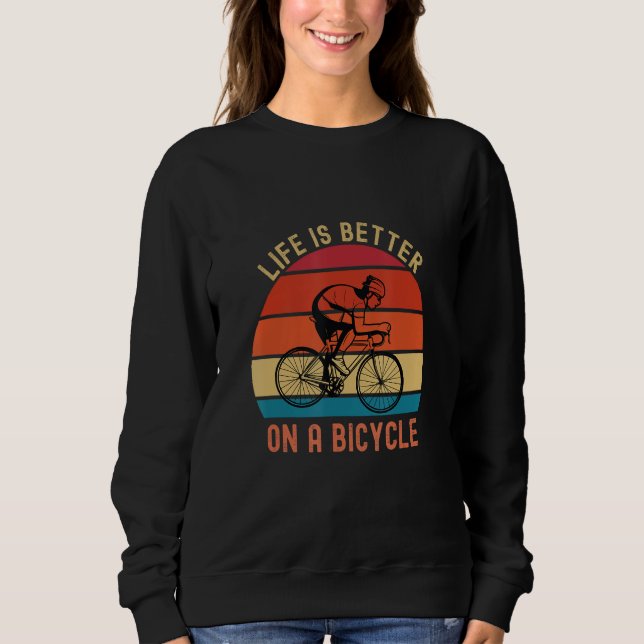 Moletom Bicycle Quote  on a bicycle cycling bike (Frente)
