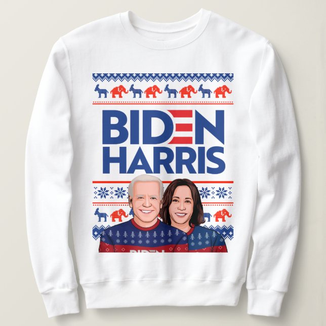 MOLETOM BIDEN HARRIS UGLY SWEATER (Frente do Design)