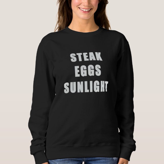 Moletom Bife Ovos Luz Solar Estilo de Vida Saudável e Ingr (Frente)