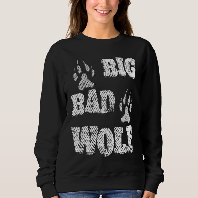 Moletom BIG and evil wolf disstressed paw print (Frente)