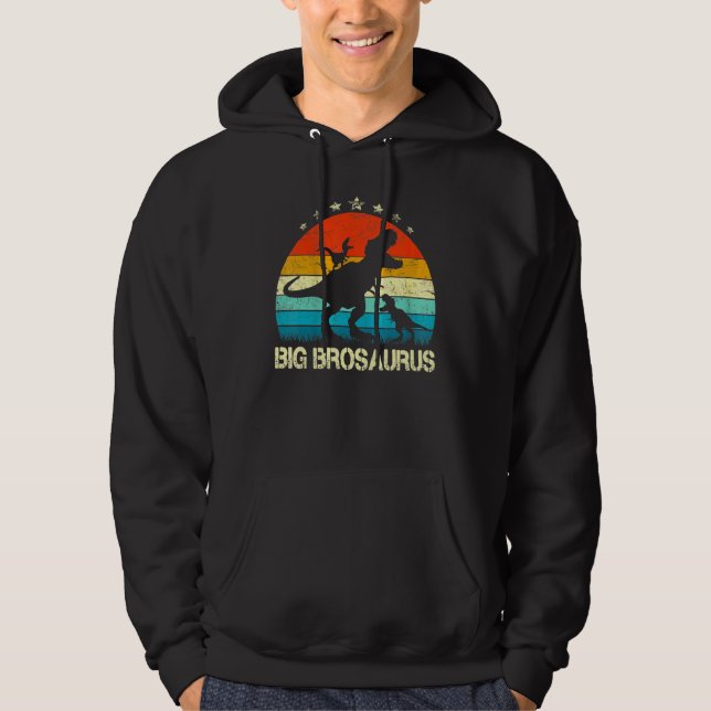 Moletom Big Bro Dinosaur Big Brosaurus 2 Dois Crianças Chr (Frente)