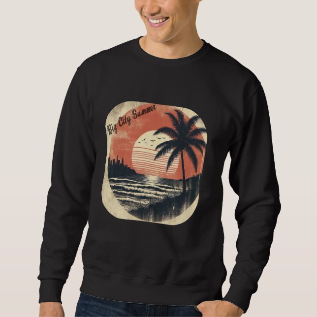 Moletom Big City Summer Sunshine Beach Tropical Retro Vibe (Frente)