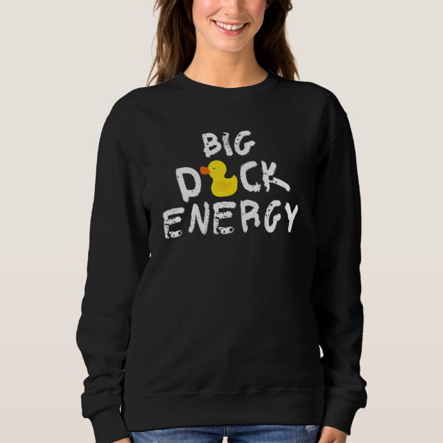 Moletom Big Duck Energy Yellow Rubber Duck  Meme (Frente)
