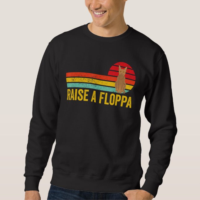 Moletom Big Floppa Caracal Cat Meme Retro Raise A Floppa (Frente)