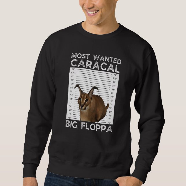 Moletom Big Floppa Wanted Caracal Cat Meme (Frente)