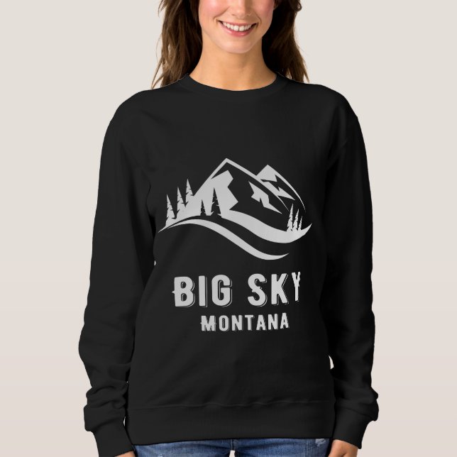 Moletom Big Sky Montana Mountains Souvenir Memorabilia Win (Frente)