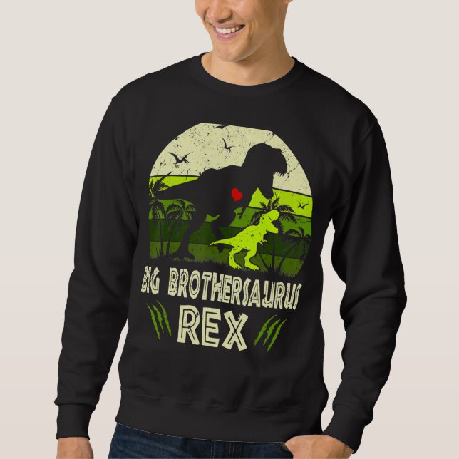Moletom Bigbrosaurus Rex Dinosaur Big Bro Saurus Brother F (Frente)