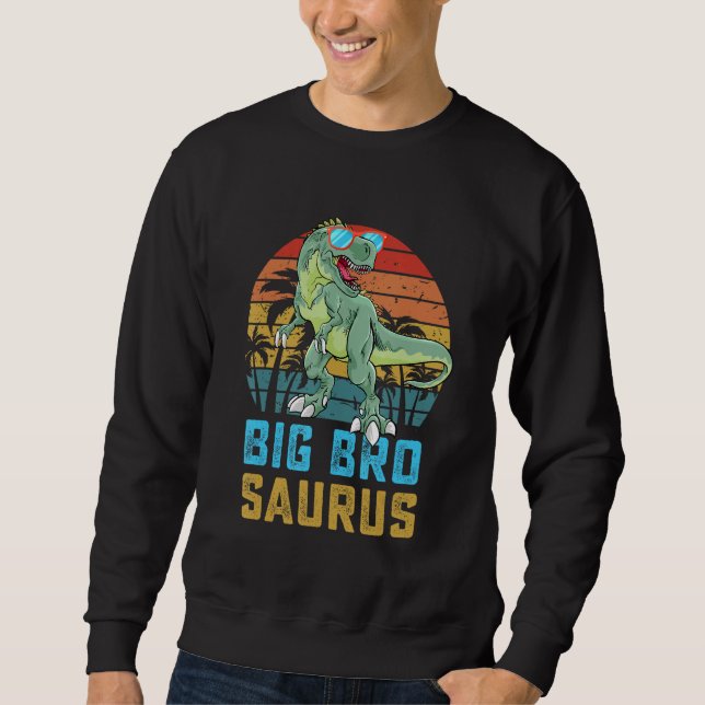 Moletom Bigbrosaurus Rex Dinosaur Big Bro Saurus Family Ma (Frente)