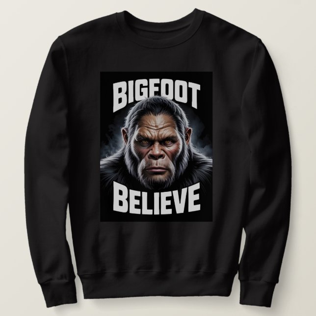 Moletom Bigfoot Acredita no Sweatshirt do Ventilador Cript (Frente do Design)