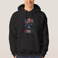 Bigfoot América Rocha Bandeira Americana Patriótic