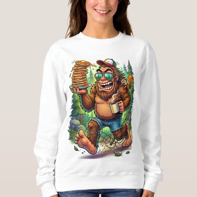 Moletom Bigfoot Sasquatch Divertido Acampando  (Frente)