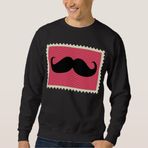Moletom Bigode Preto Engraçado