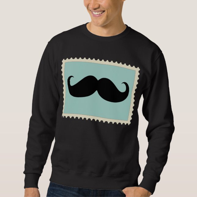 Moletom Bigode preto engraçado 2 (Frente)