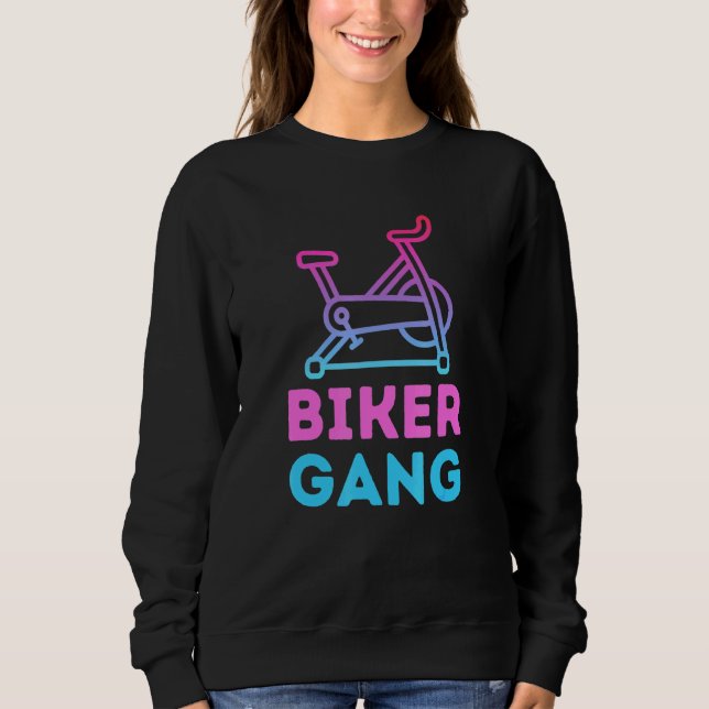 Moletom Biker Gang Spin Say Gyout Workout Classe (Frente)