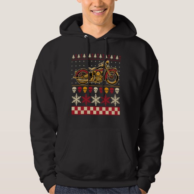 Moletom Biker Motorcycle Rider Style Ugly Sweater (Frente)