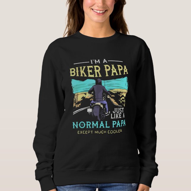 Moletom Biker Papa Motorcycle Bike Rider Pai Pai (Frente)