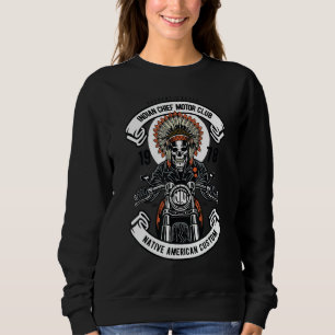 Moletom Biker Para Homens Chefe Indígena Indígena American