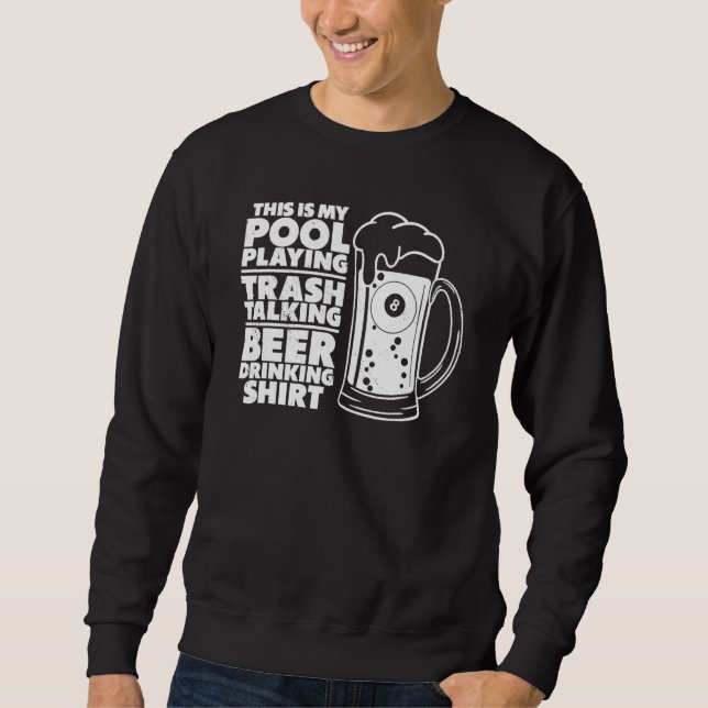 Moletom Billiard Esta É A Minha Piscina Jogando Lixo Falan (Frente)