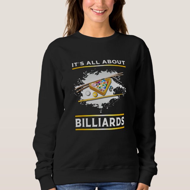 Moletom Billiard Piscina Billiards Snooker 8 Ball Engraçad (Frente)