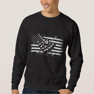 Moletom Billiards Piscina Billiards American Flag Gift