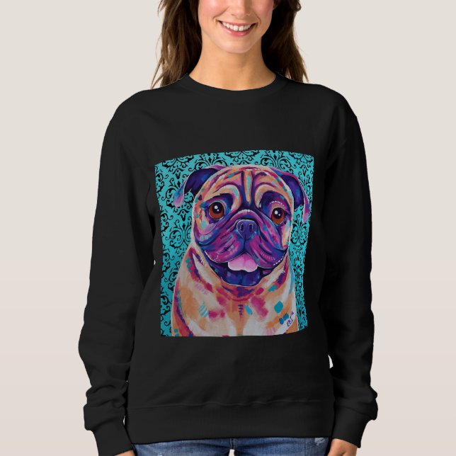 Moletom Billy - trabalho de arte de Cachorro de Tan Pug Pr (Frente)