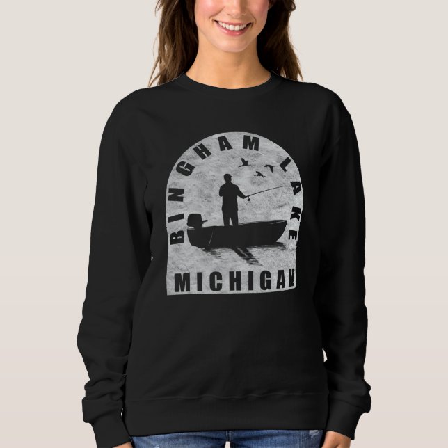 Moletom Bingham Lake Fish Michigan (Frente)