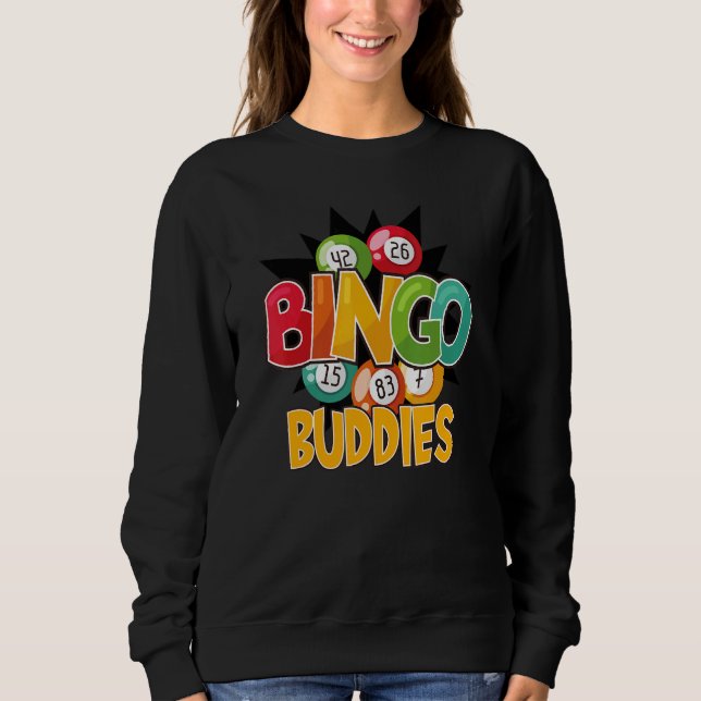 Moletom Bingo Buddies Player Lucky Game Lottery  Men Women (Frente)